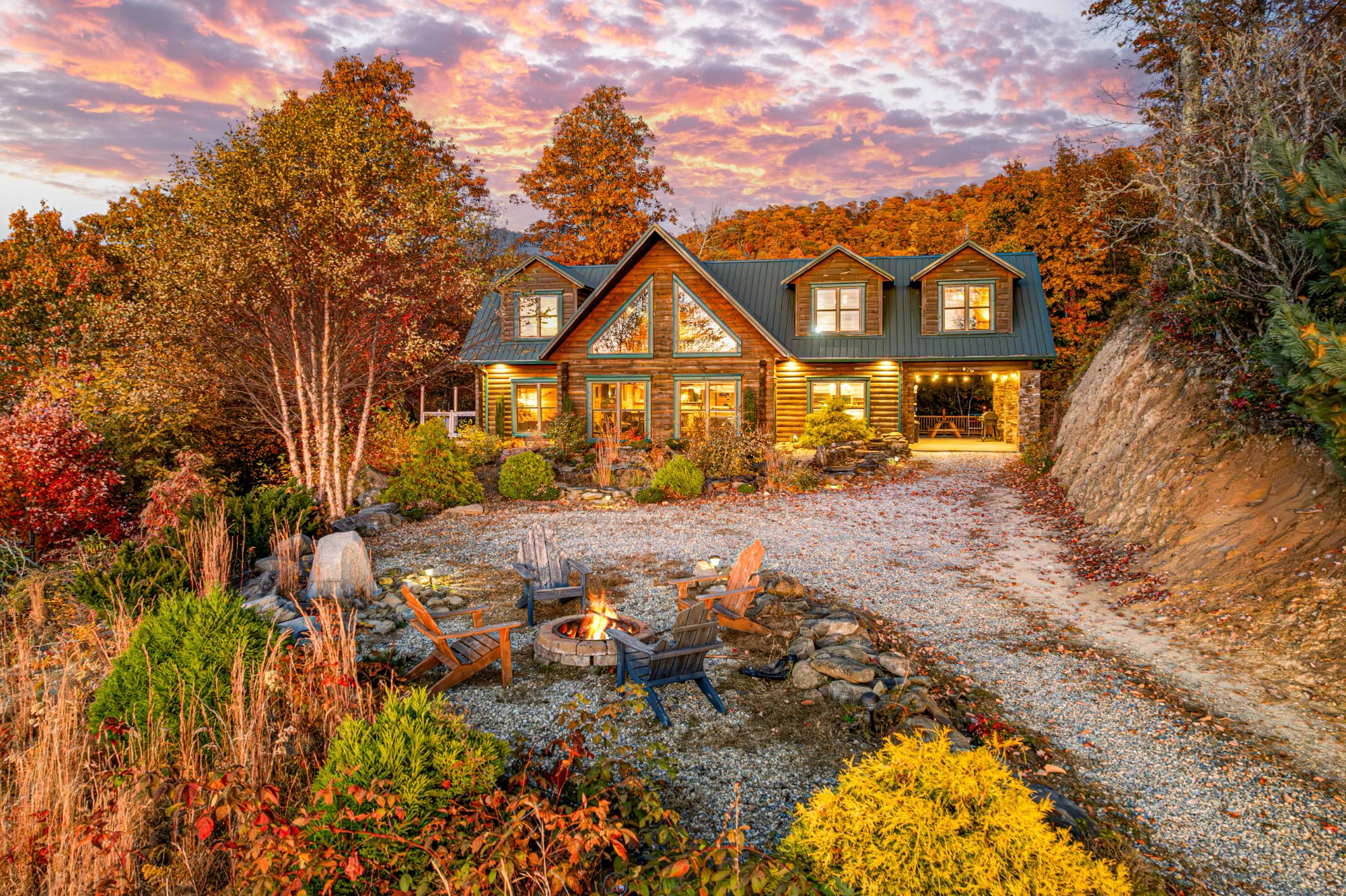 Appalachian short term rental at twilight